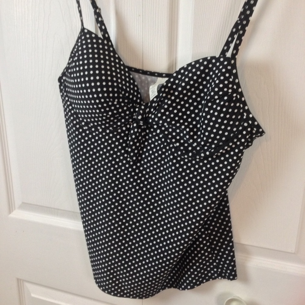 Polka dot swim top